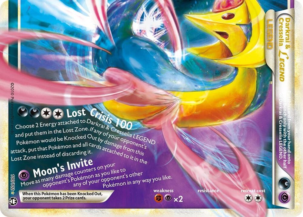 Darkrai & Cresselia Legend (Bottom) 100/102 card from Triumphant