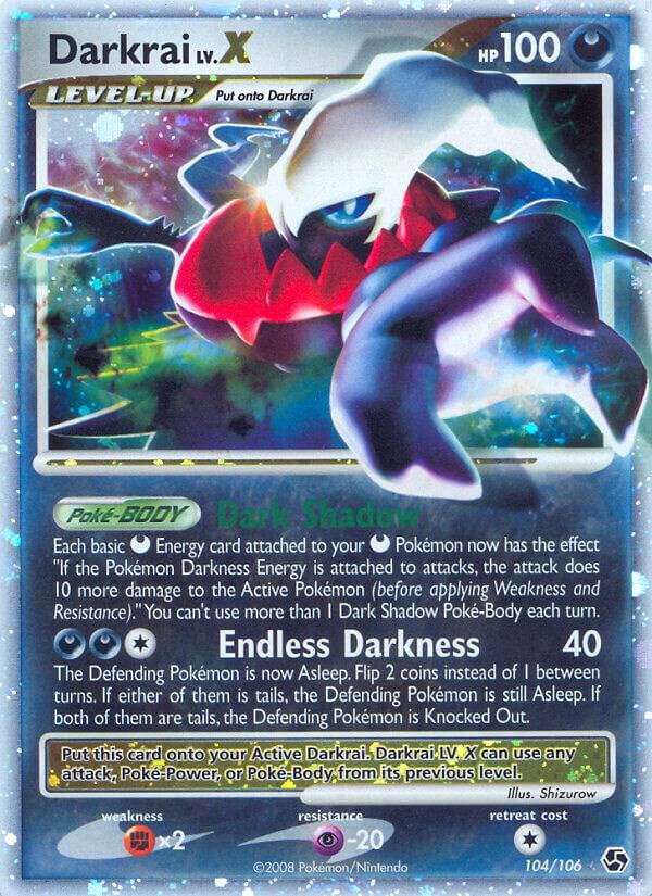 Darkrai LV.X 104/106 card from Great Encounters