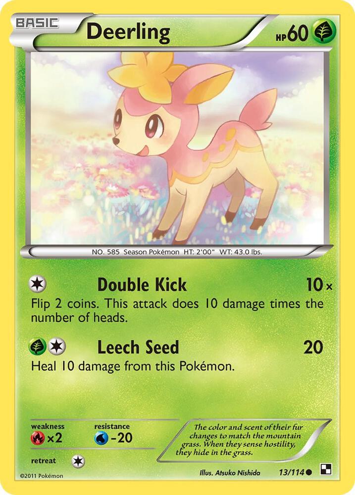 Deerling 13/114 card from Black and White