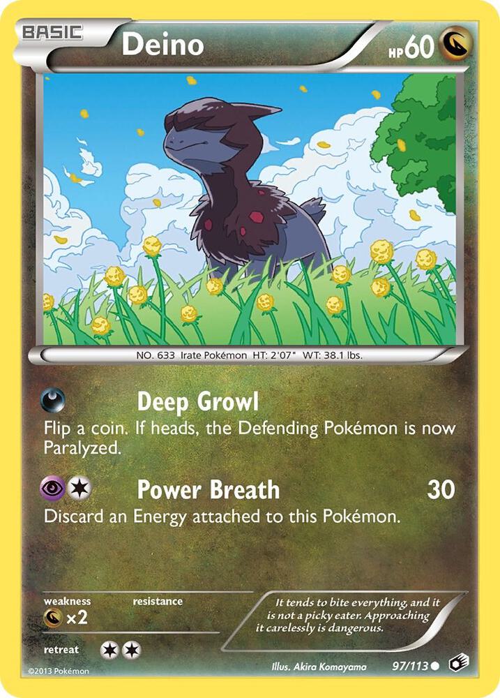 Deino 97/113 card from Legendary Treasures