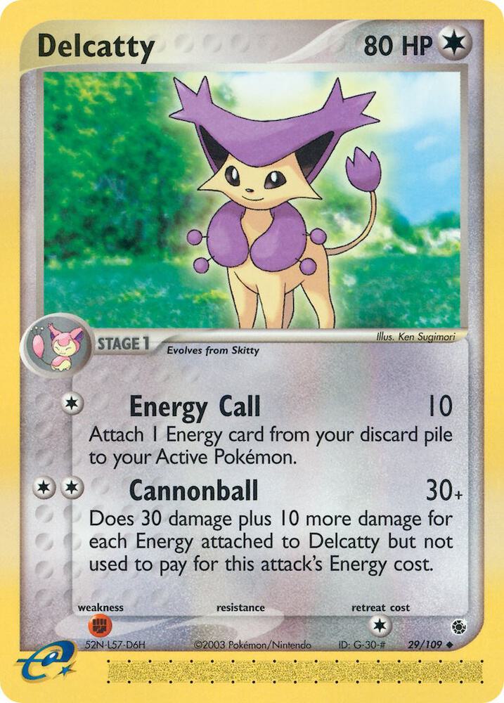 Delcatty 29/109 card from Ruby and Sapphire