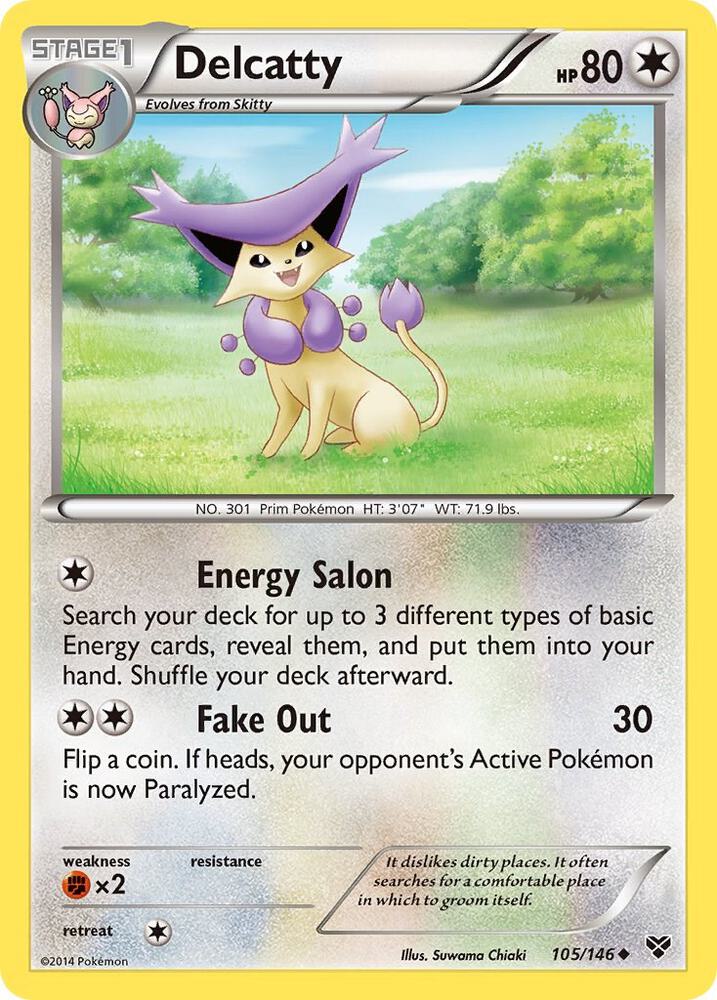 Delcatty 105/146 card from XY Base Set