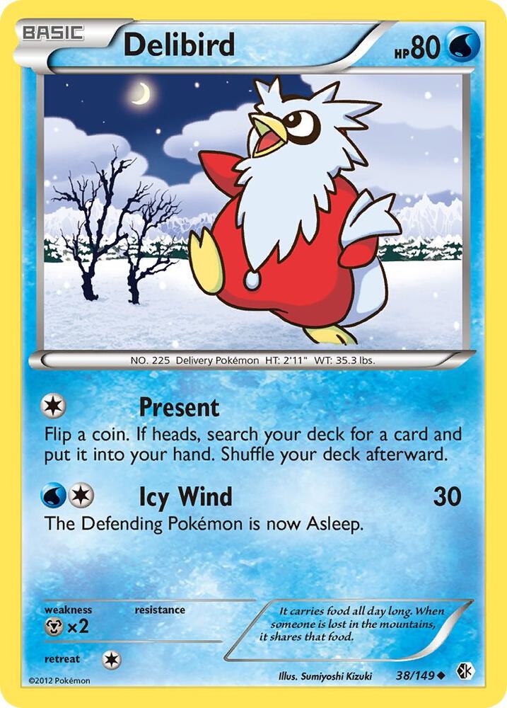 Delibird 38/149 card from Boundaries Crossed