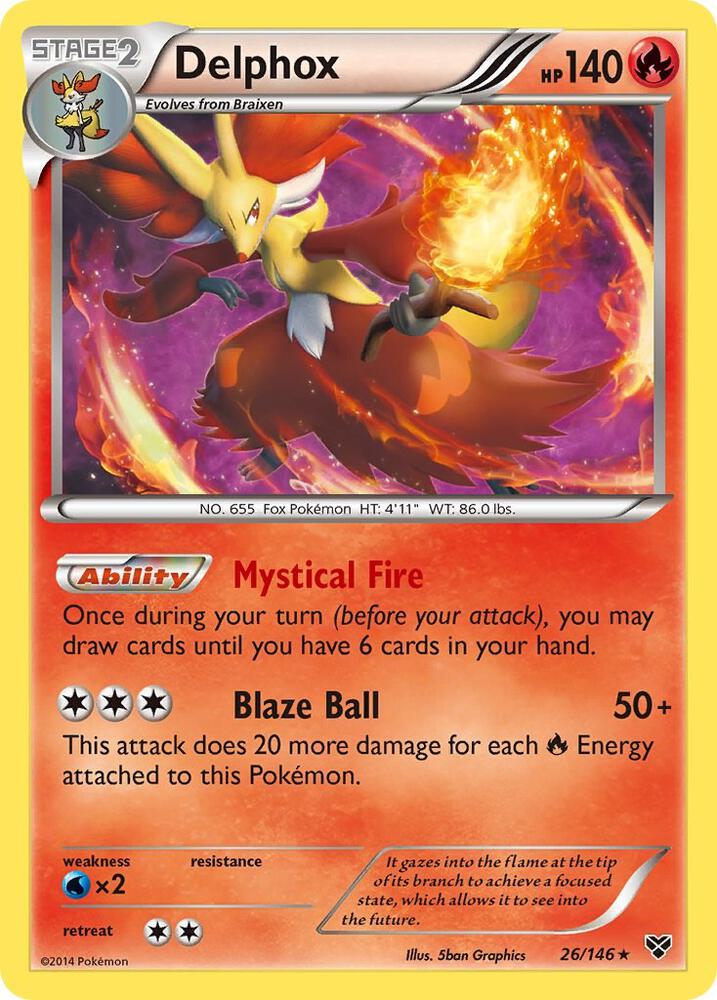 Delphox 26/146 card from XY Base Set
