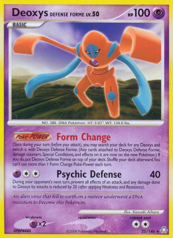 Deoxys Defense Forme 25/146 card from Legends Awakened