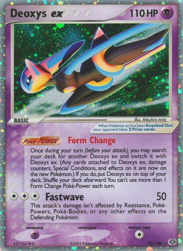 Deoxys ex (Speed Forme) 93/106 card from Emerald