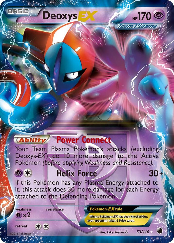 Deoxys EX (Team Plasma) 53/116 card from Plasma Freeze