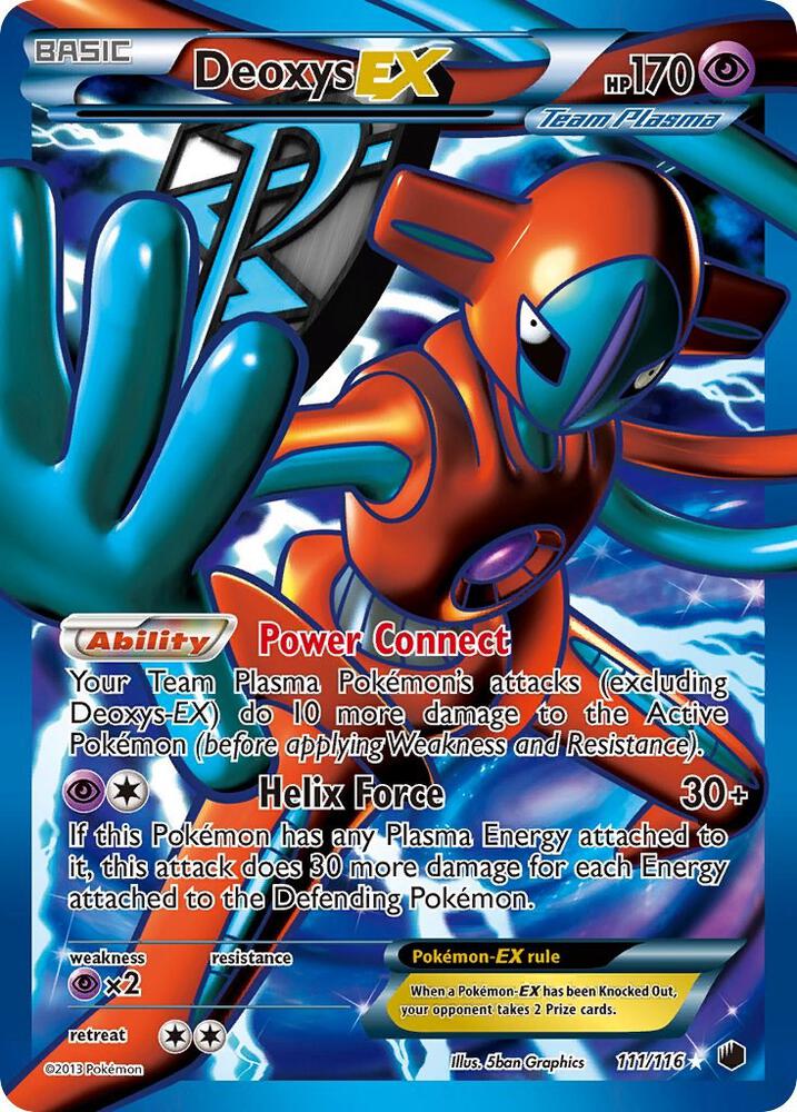 Deoxys EX (Team Plasma) (Full Art) 111/116 card from Plasma Freeze