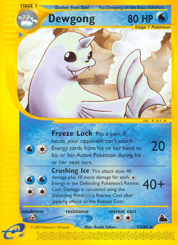 Dewgong (7) 007/144 card from Skyridge