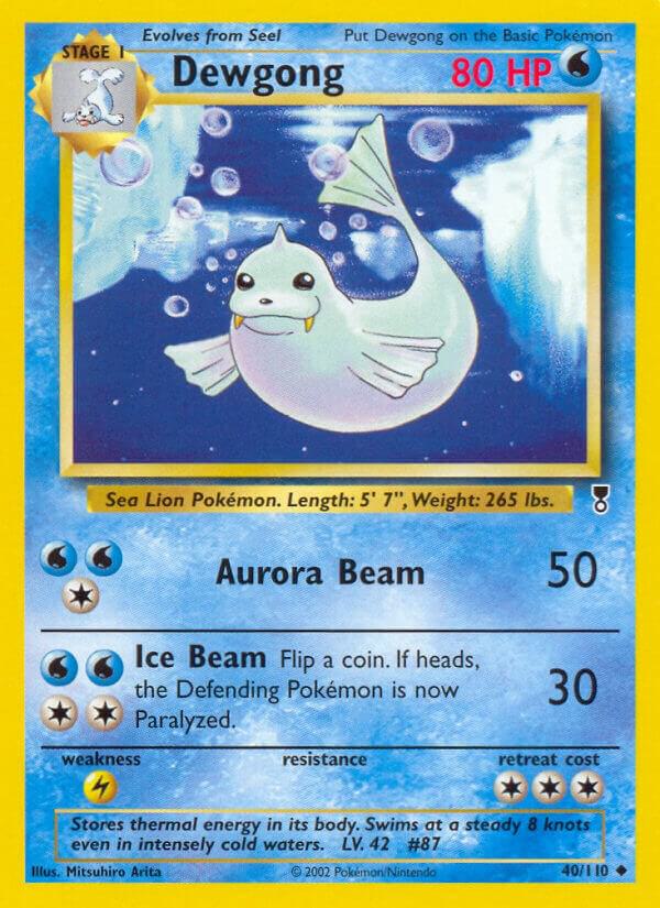 Dewgong 040/110 card from Legendary Collection