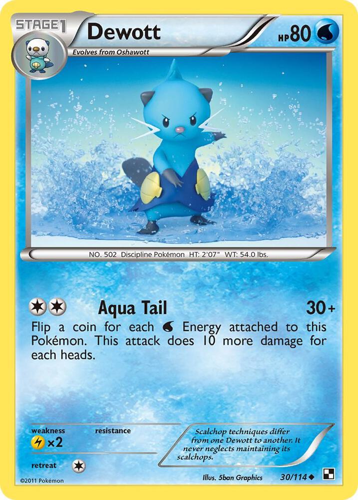 Dewott (30) 30/114 card from Black and White