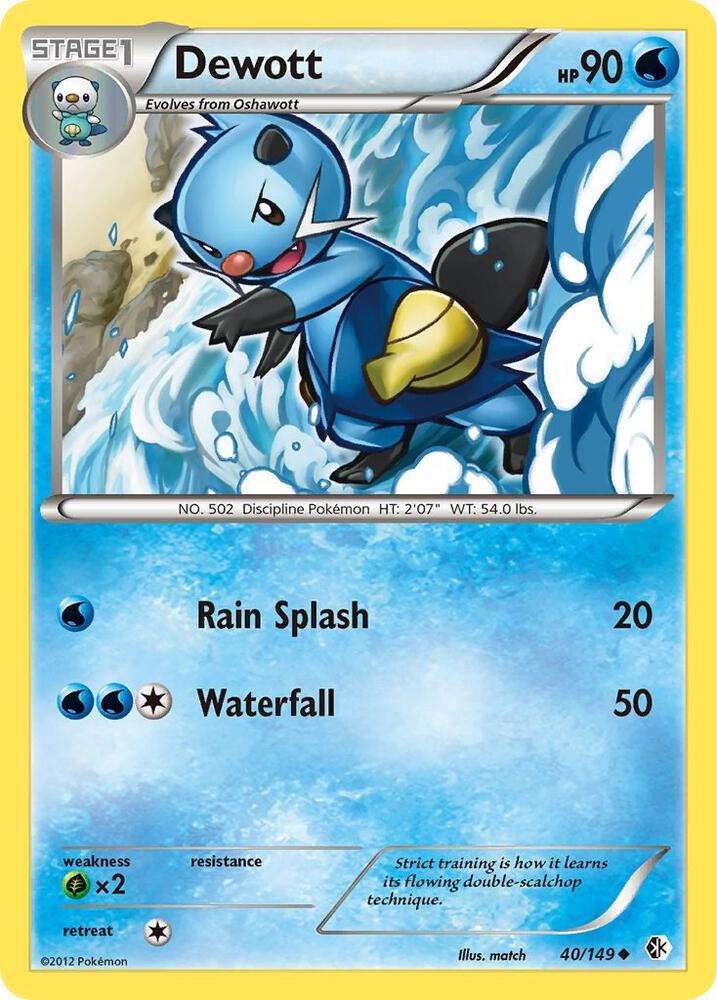 Dewott 40/149 card from Boundaries Crossed
