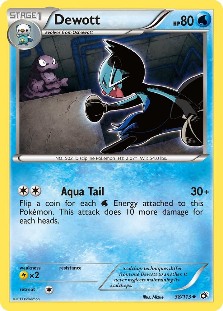 Dewott 38/113 card from Legendary Treasures
