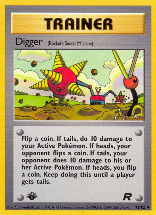 Digger (Rocket's Secret Machine) 75/82 card from Team Rocket