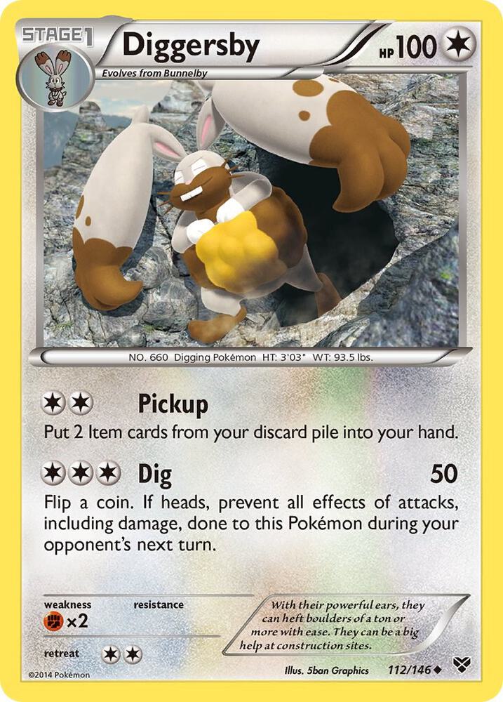 Diggersby 112/146 card from XY Base Set