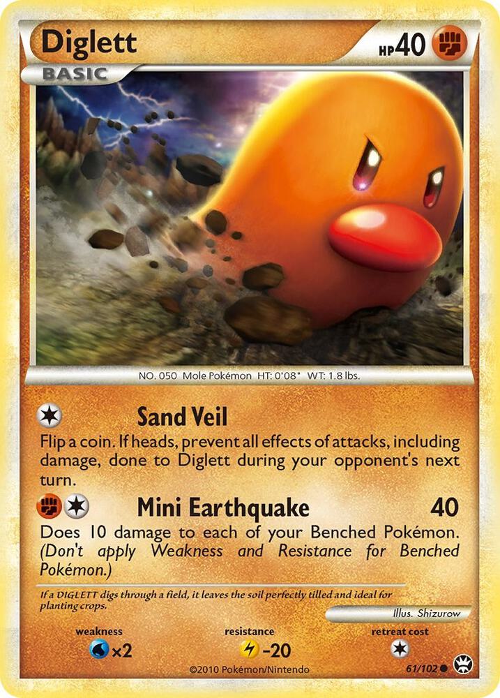 Diglett 61/102 card from Triumphant
