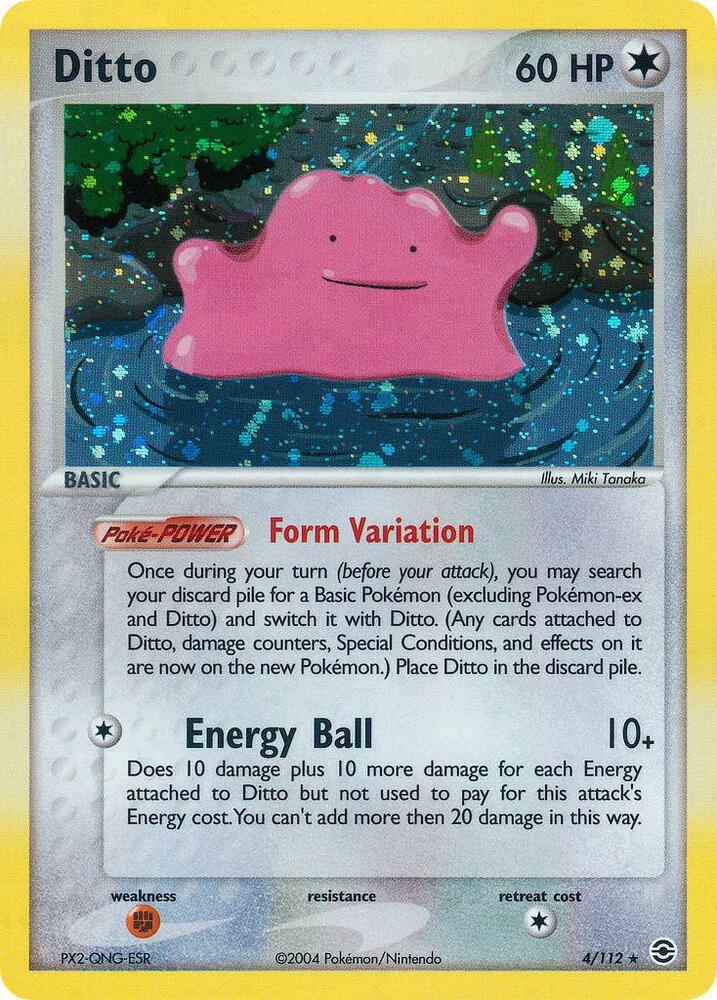 Ditto 4/112 card from FireRed & LeafGreen