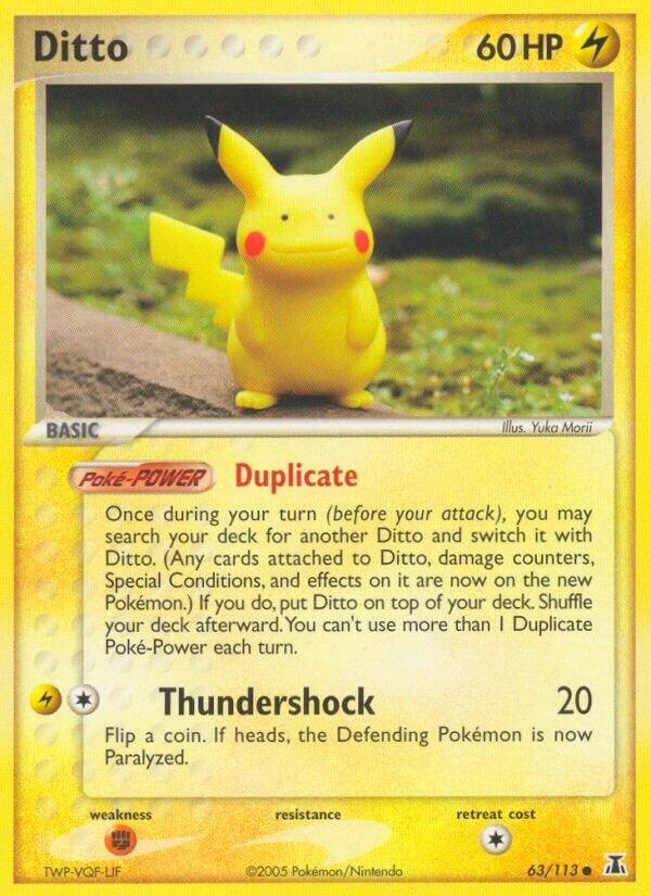 Ditto - 63/113 (Pikachu) 063/113 card from Delta Species