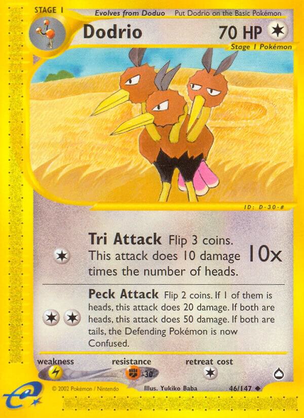 Dodrio 046/147 card from Aquapolis