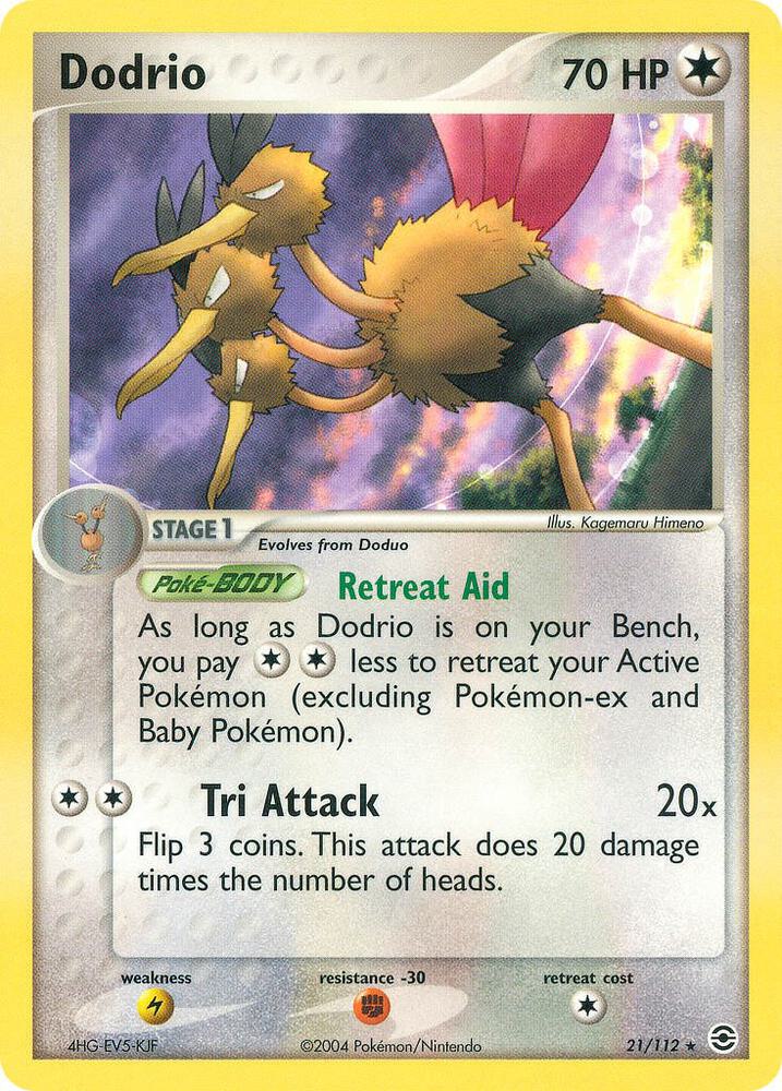 Dodrio 21/112 card from FireRed & LeafGreen