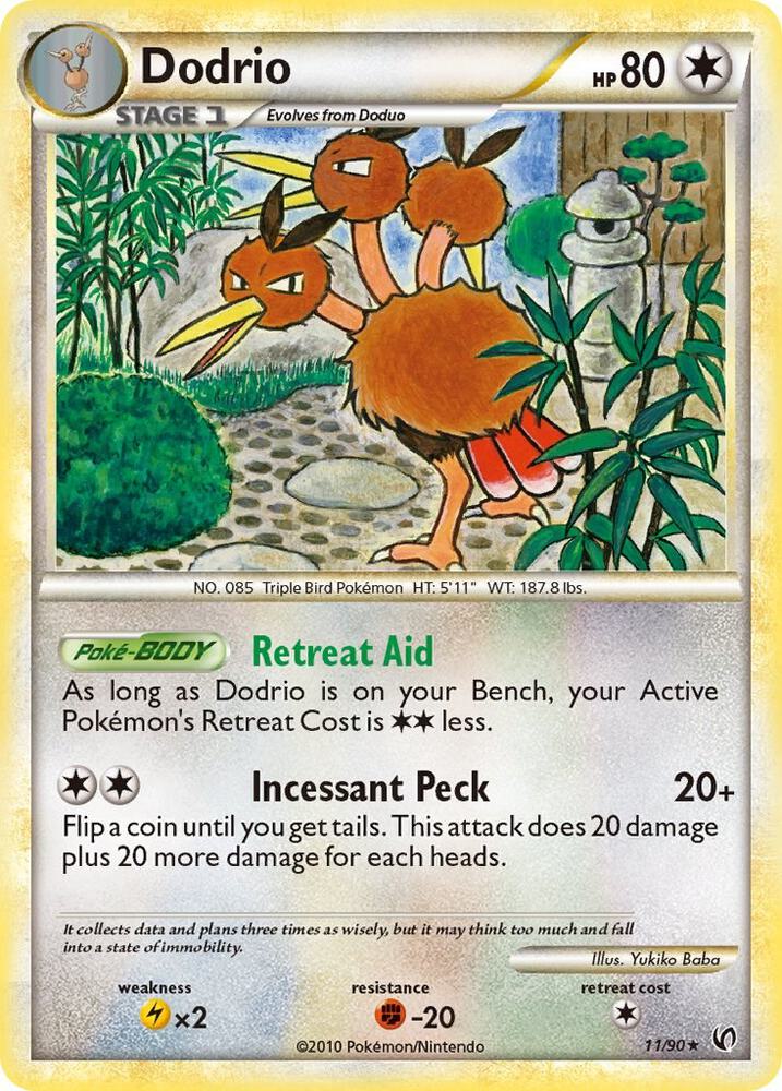 Dodrio 11/90 card from Undaunted