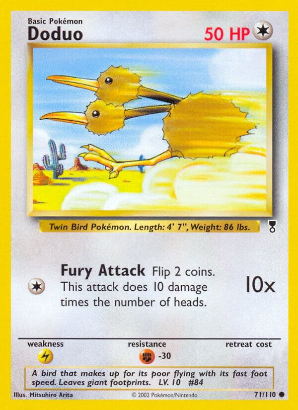 Doduo 071/110 card from Legendary Collection