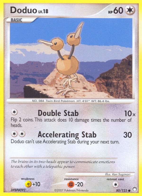 Doduo 80/123 card from Mysterious Treasures