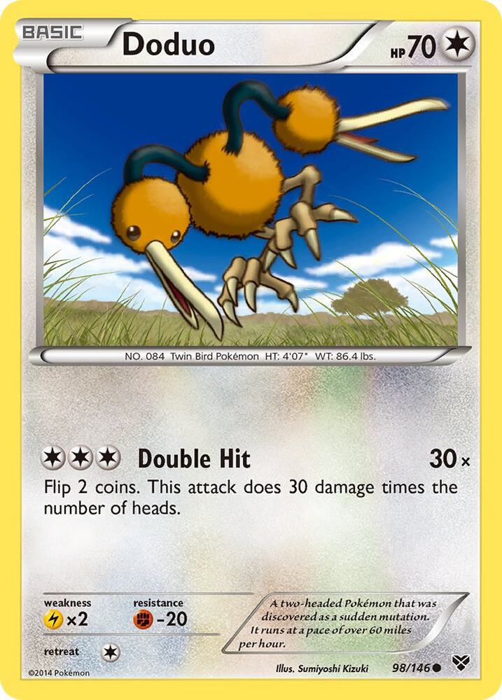 Doduo 98/146 card from XY Base Set