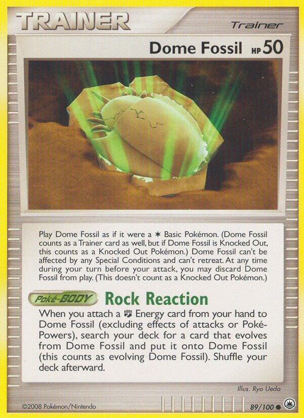 Dome Fossil 89/100 card from Majestic Dawn
