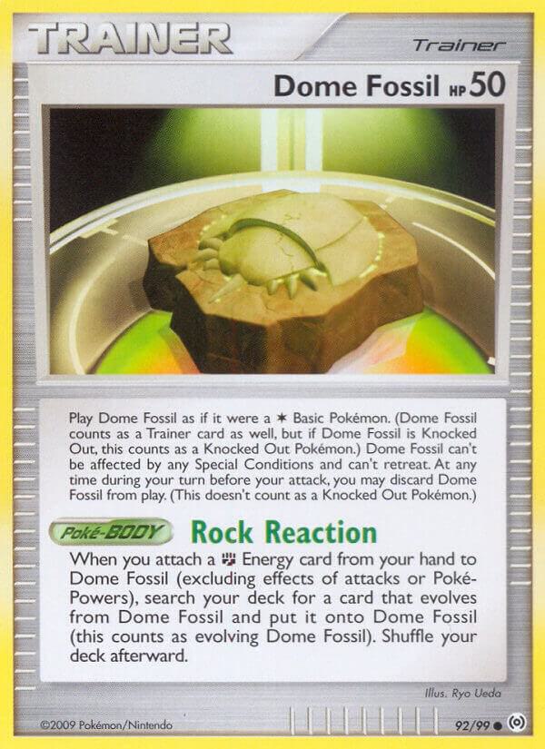 Dome Fossil 92/99 card from Arceus
