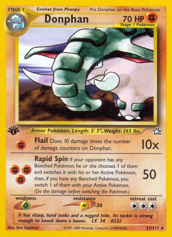 Donphan 021/111 card from Neo Genesis