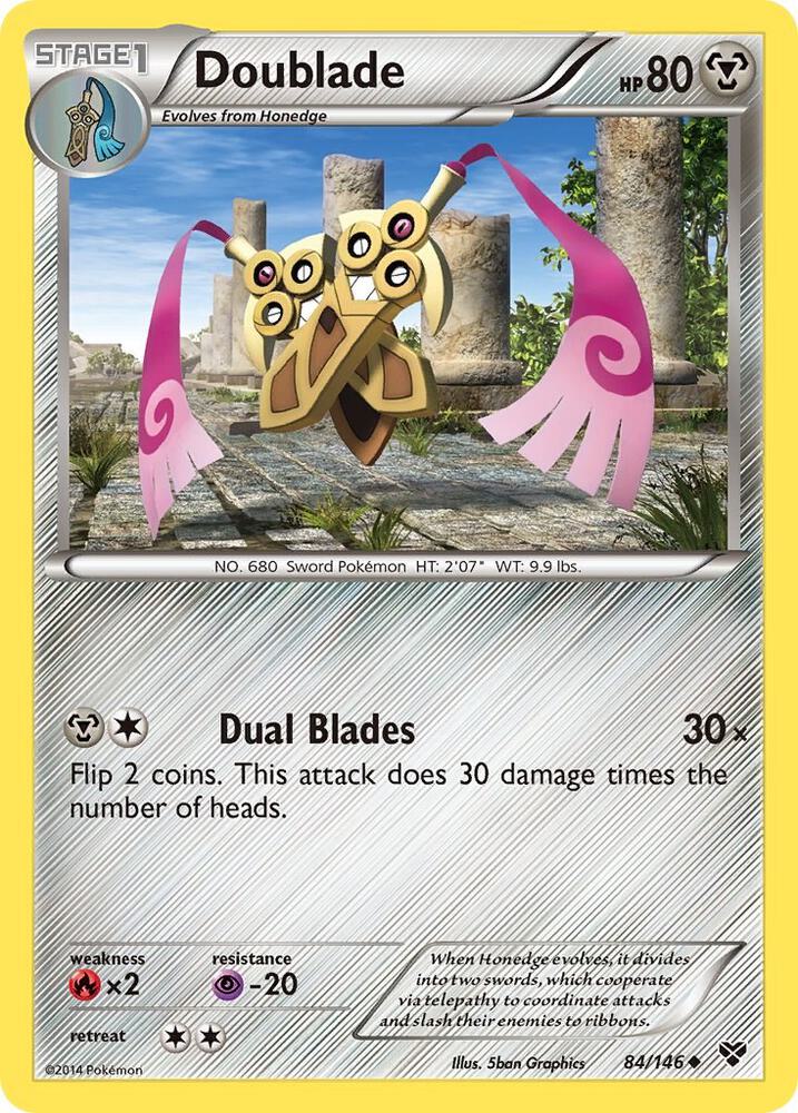 Doublade 84/146 card from XY Base Set