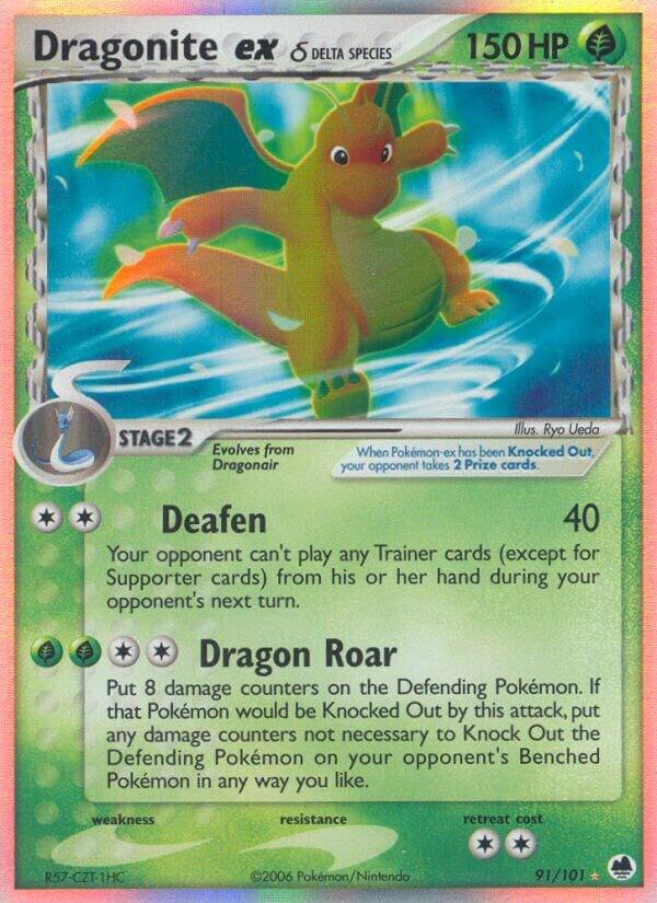 Dragonite ex (Delta Species) 91/101 card from Dragon Frontiers