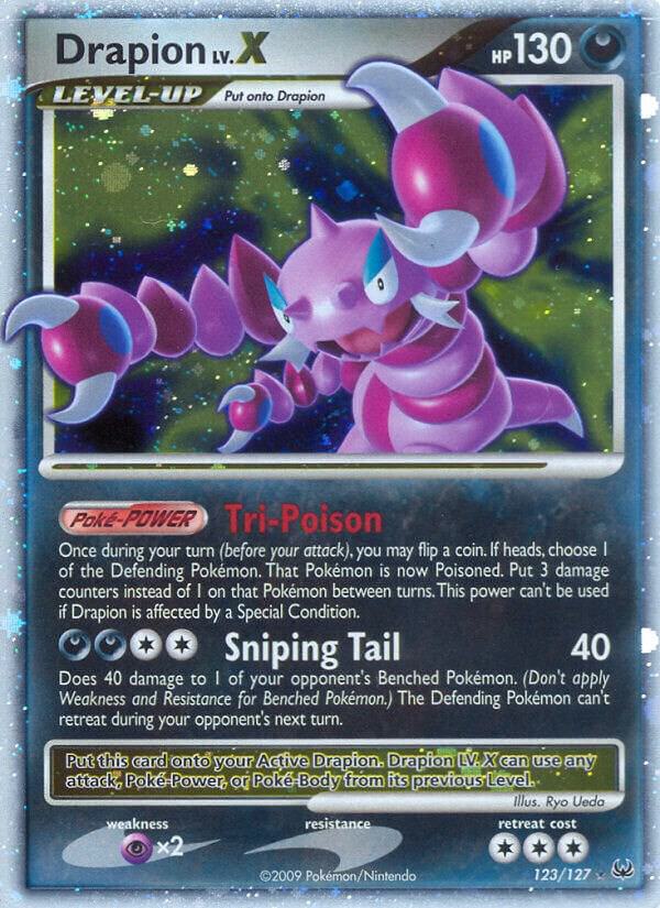 Drapion LV.X 123/127 card from Platinum