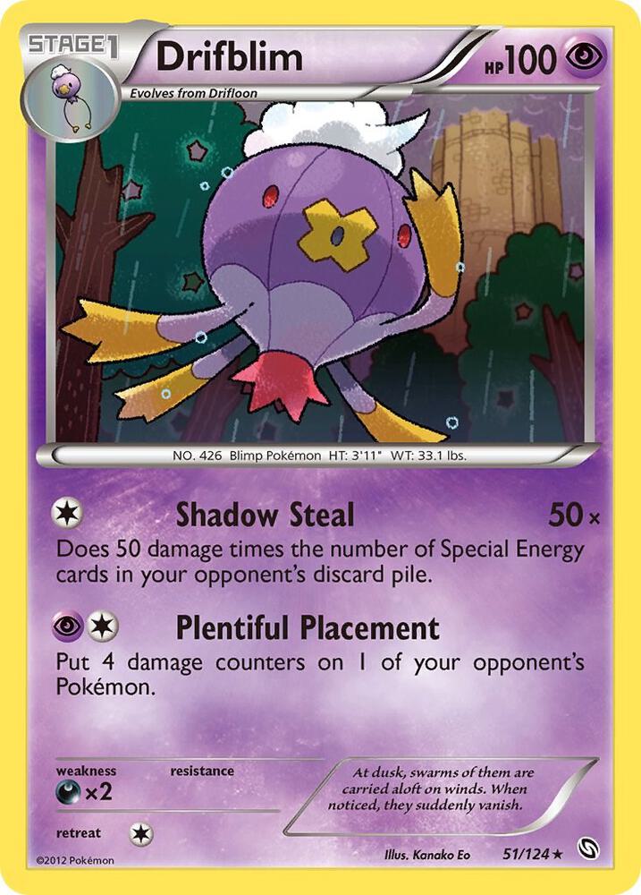 Drifblim 51/124 card from Dragons Exalted