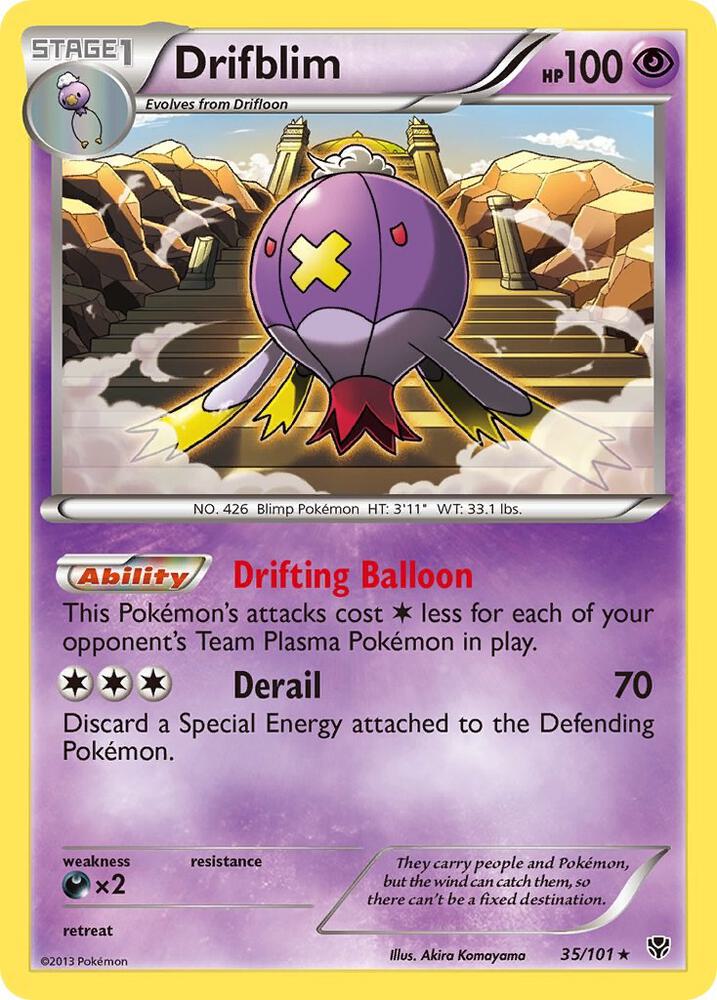 Drifblim 35/101 card from Plasma Blast