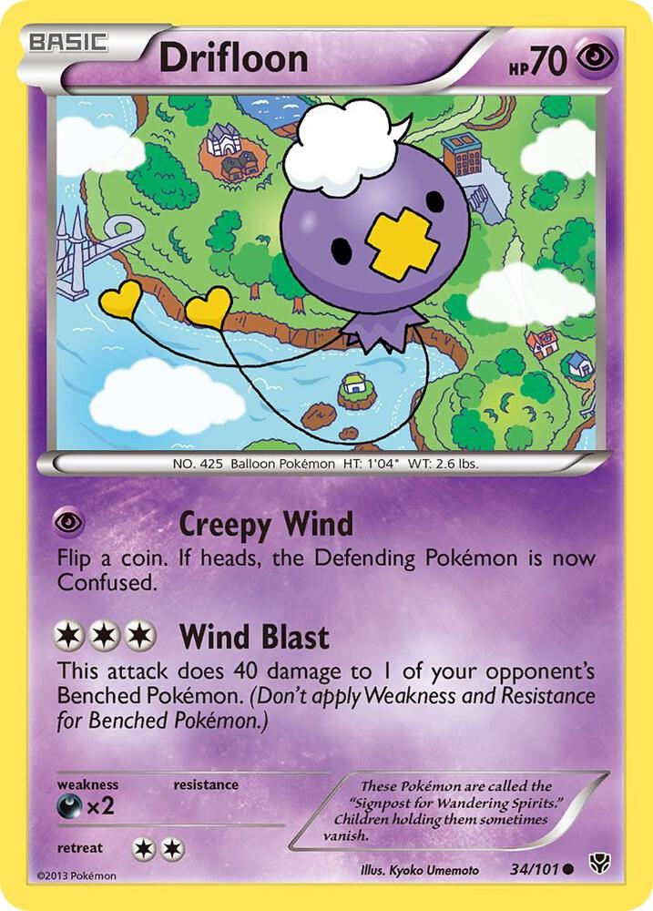 Drifloon 34/101 card from Plasma Blast