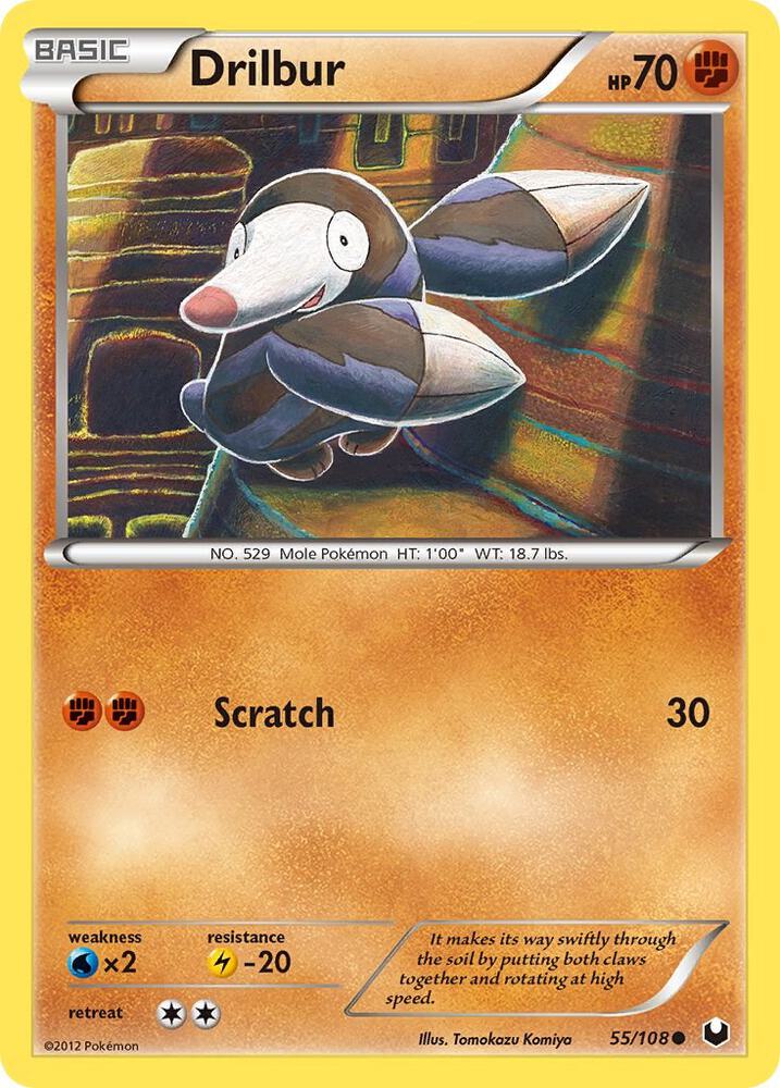 Drilbur 55/108 card from Dark Explorers