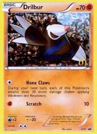 Drilbur - 8/12 008/012 card from McDonald's Promos 2012
