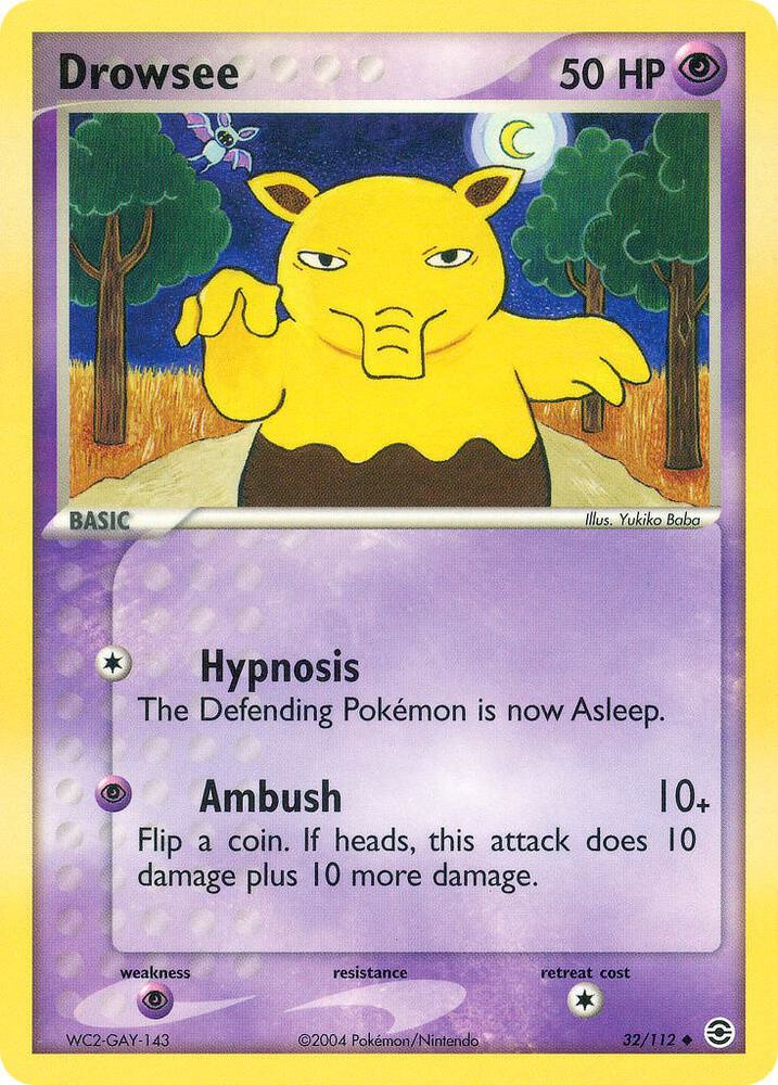 Drowsee 32/112 card from FireRed & LeafGreen