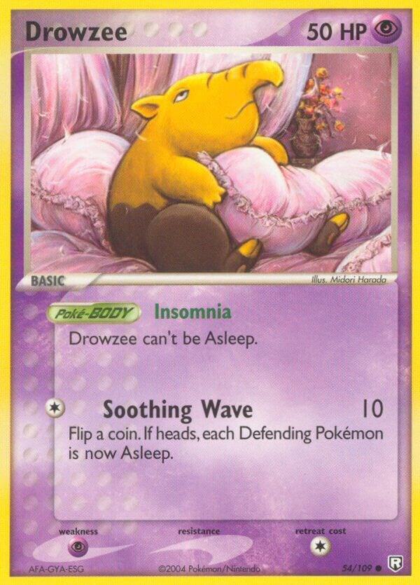 Drowzee 54/109 card from Team Rocket Returns