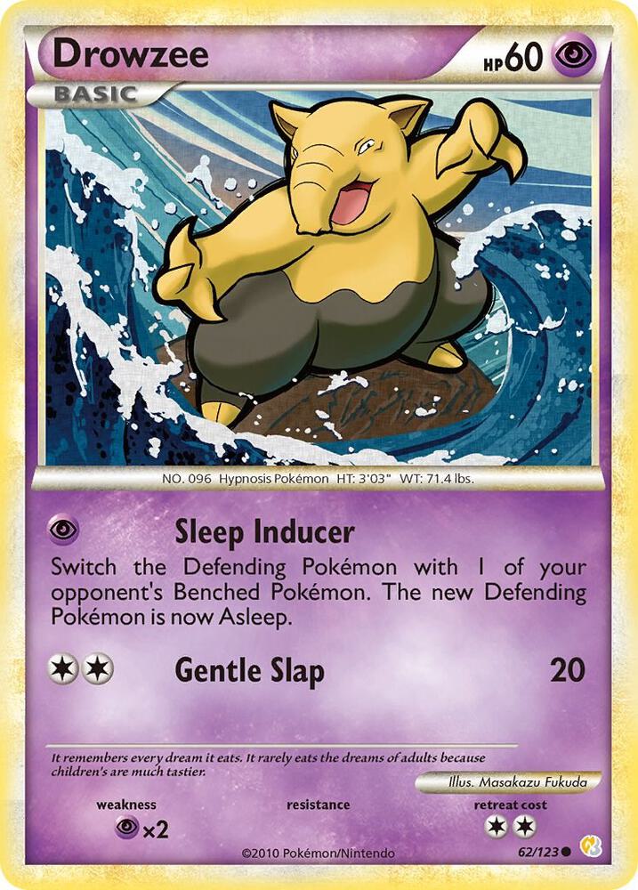 Drowzee 62/123 card from HeartGold SoulSilver