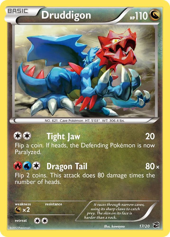 Druddigon 17/20 card from Dragon Vault