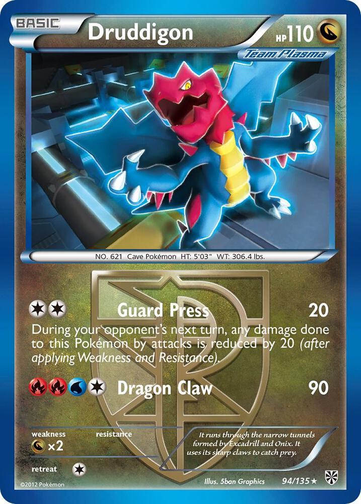 Druddigon (Team Plasma) 94/135 card from Plasma Storm