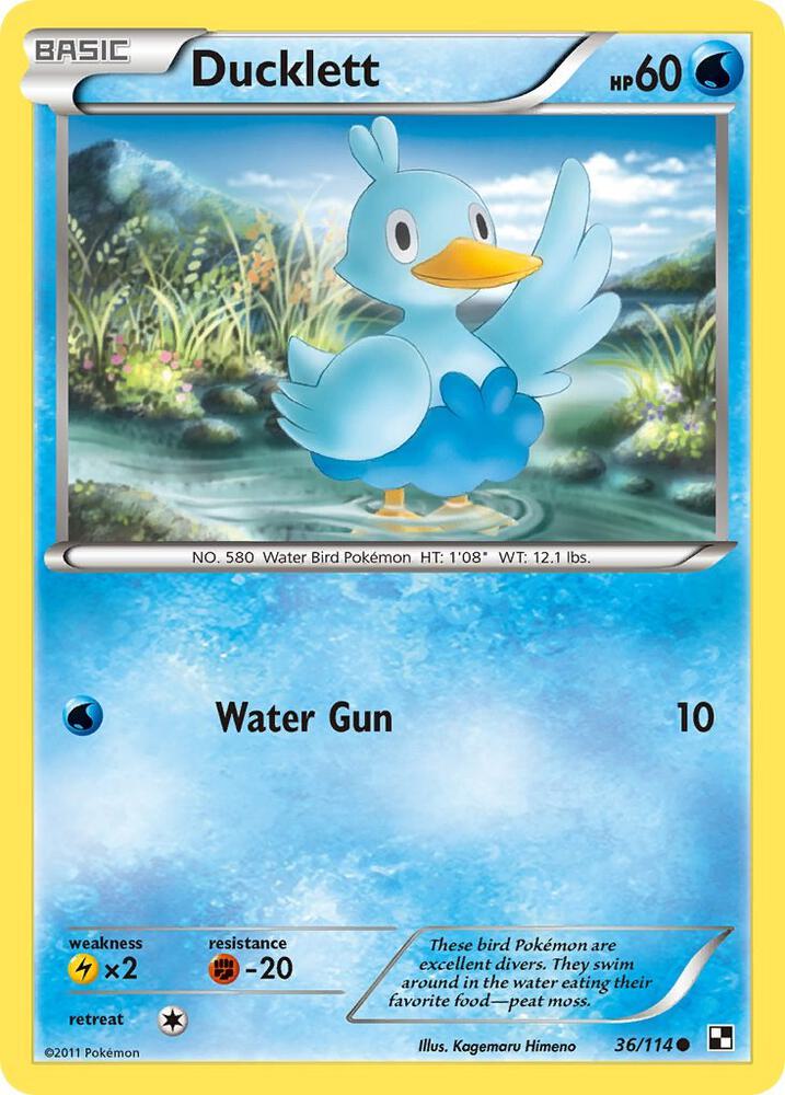Ducklett 36/114 card from Black and White