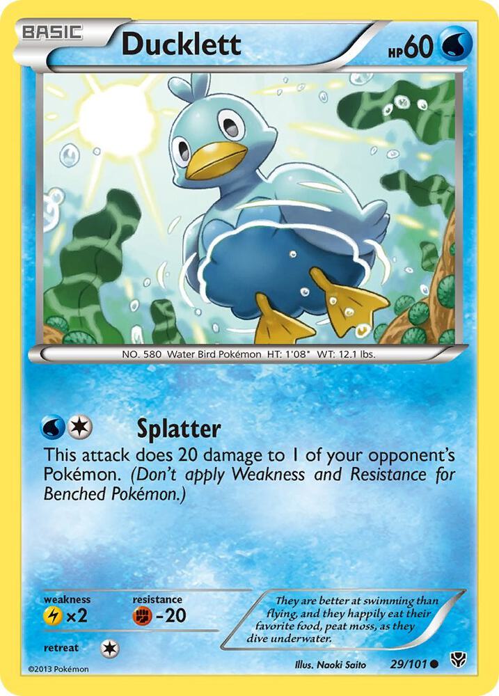 Ducklett 29/101 card from Plasma Blast