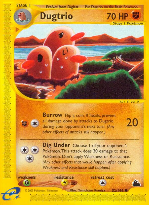 Dugtrio 052/144 card from Skyridge