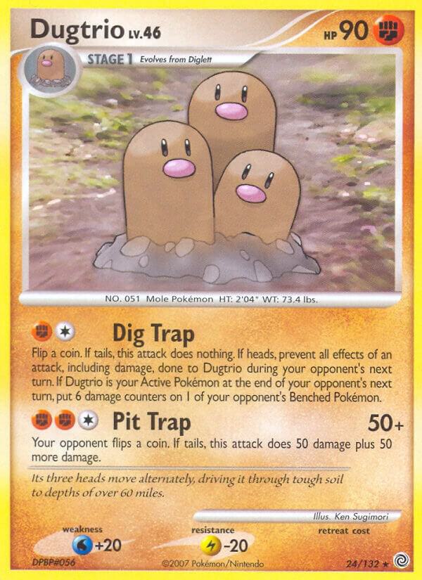 Dugtrio 24/132 card from Secret Wonders