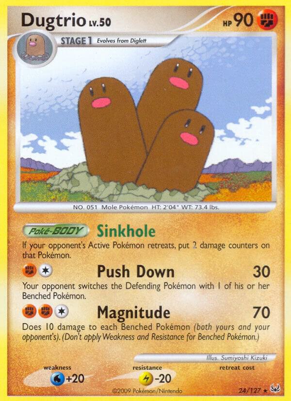 Dugtrio 24/127 card from Platinum