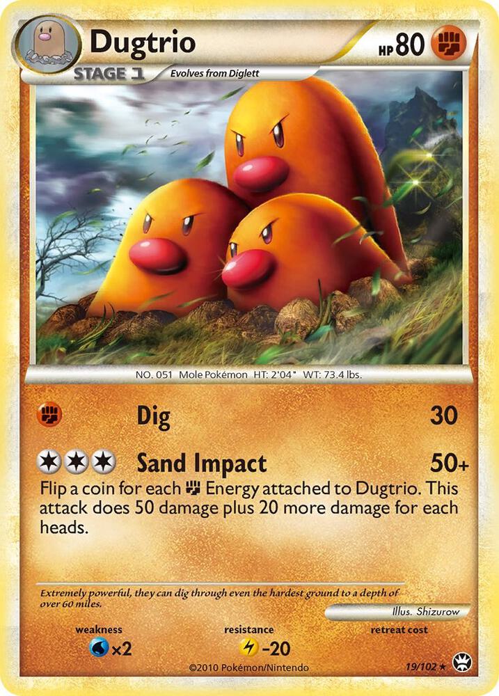 Dugtrio 19/102 card from Triumphant